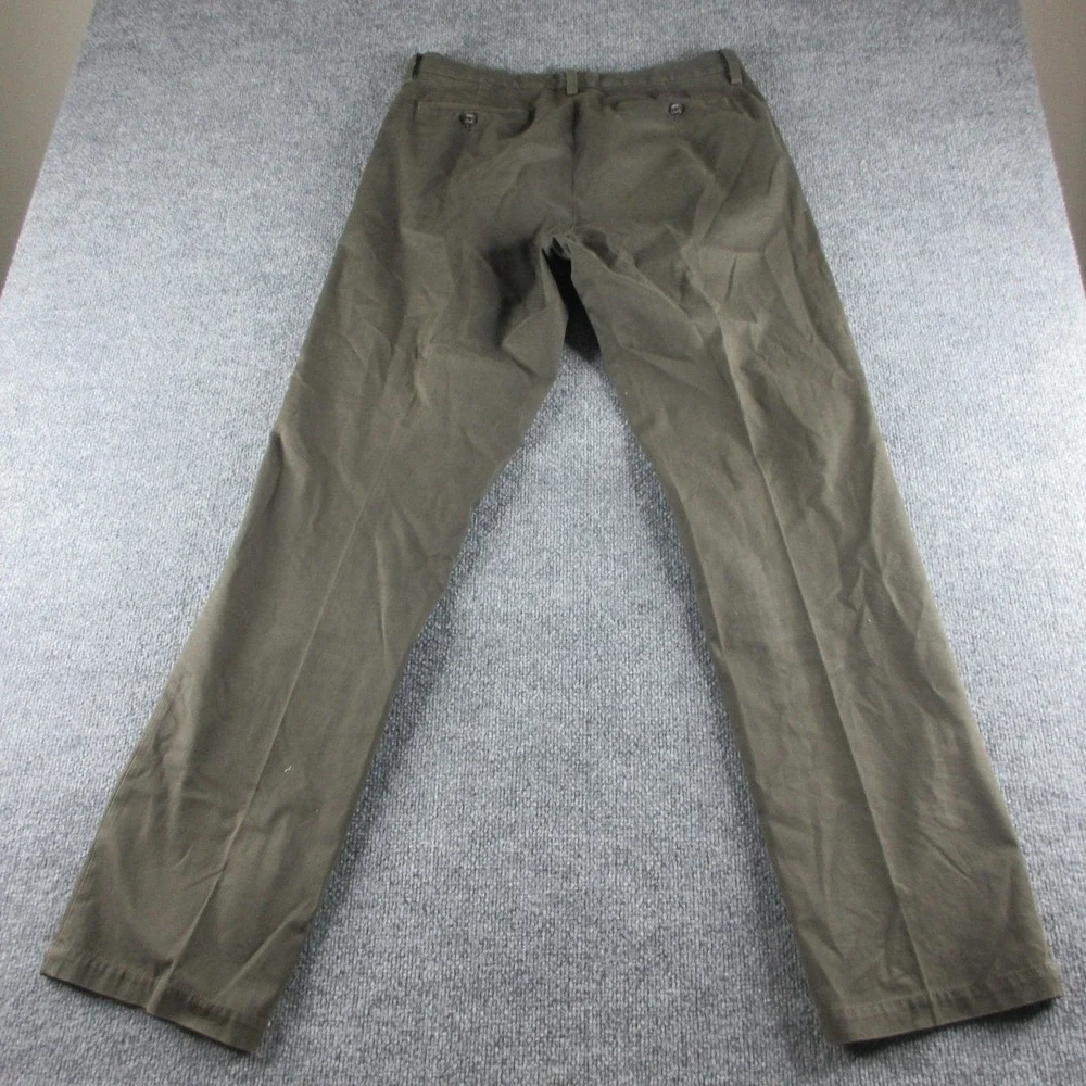 Banana Republic Gavin Chino Pants Mens 33x34 Green Cotton Straight Casual